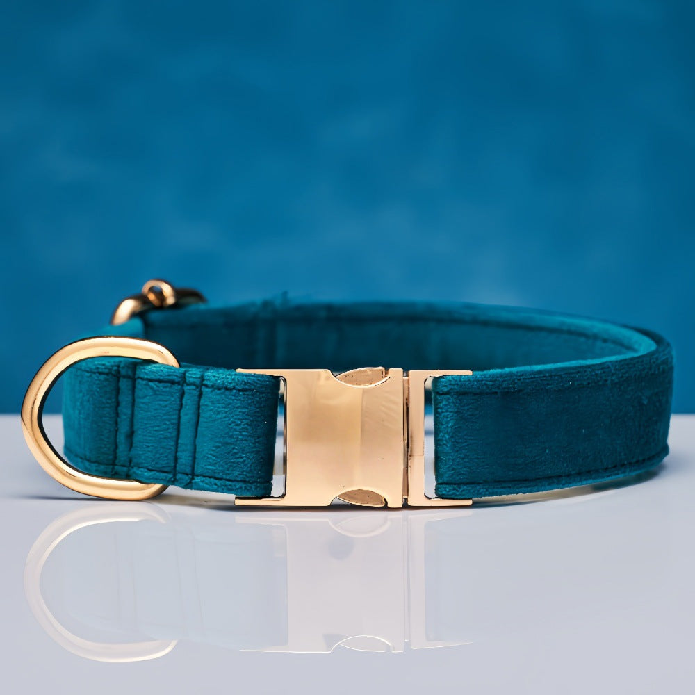 Velvet Dog Collar with Metal Buckle — Adjustable Pet Collar Australia