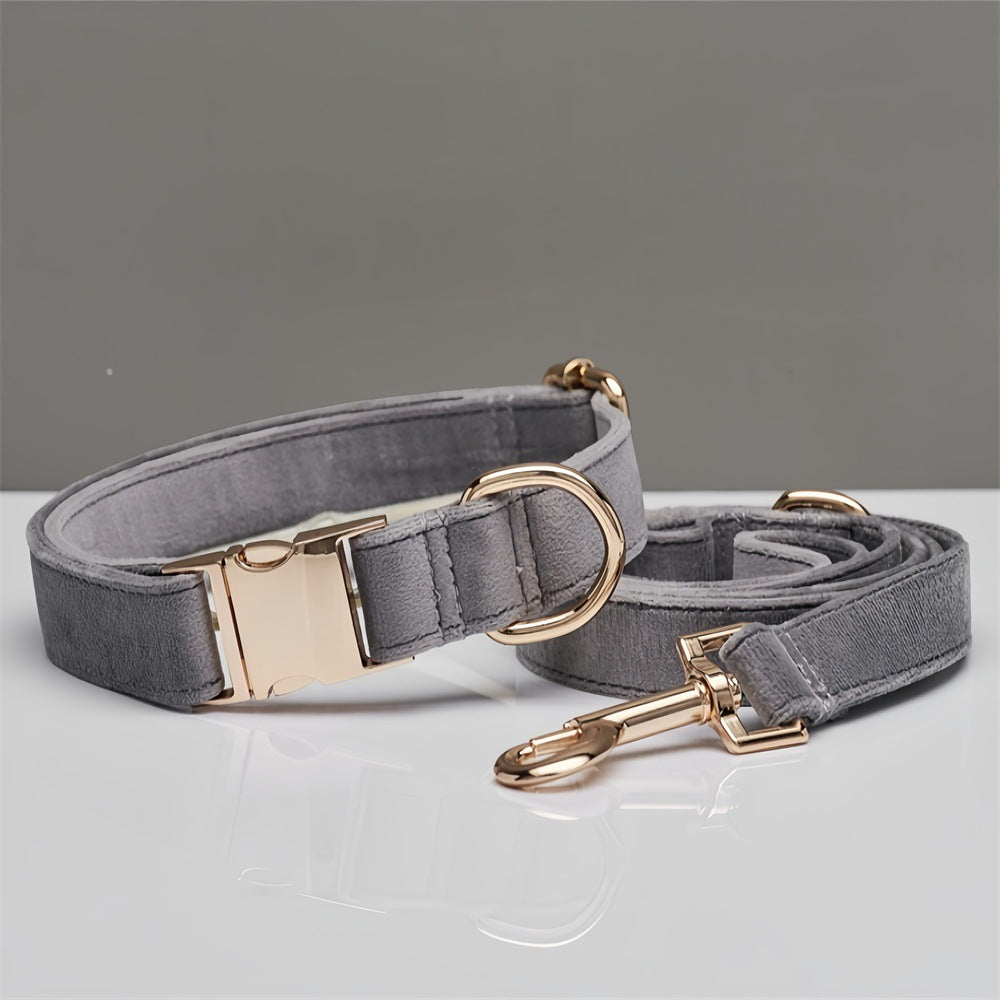 Velvet Dog Collar with Metal Buckle — Adjustable Pet Collar Australia
