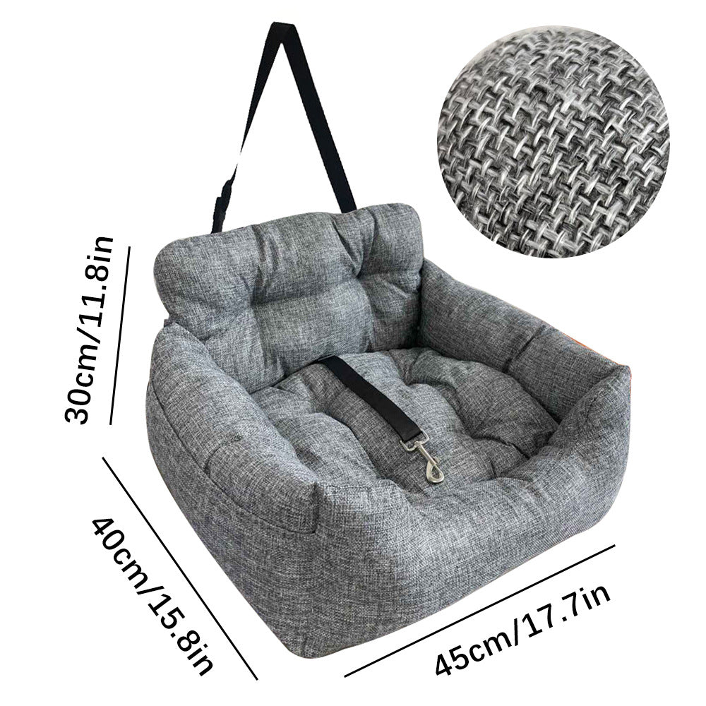 Portable Pet Car Console Nest with Handle