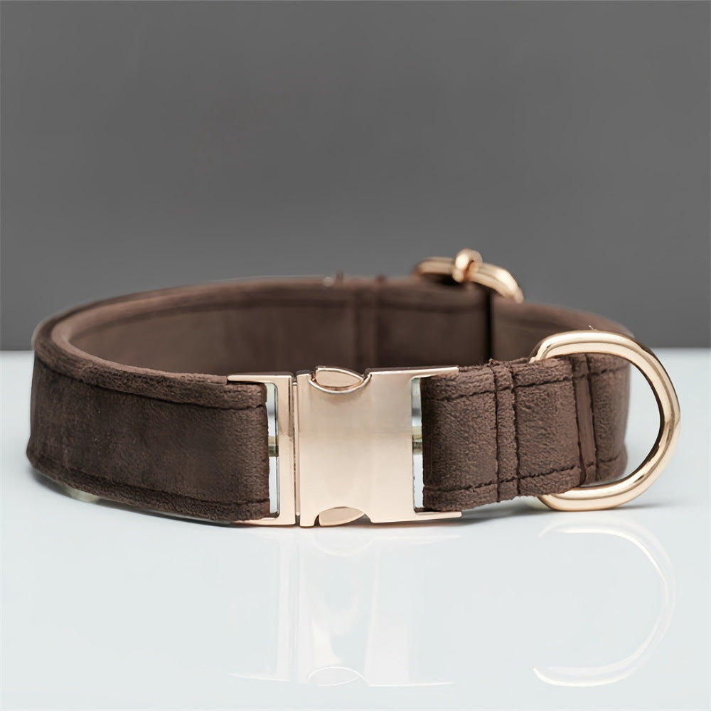 Velvet Dog Collar with Metal Buckle — Adjustable Pet Collar Australia