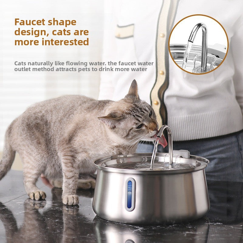 Stainless Steel Pet Water Feeder Bowl