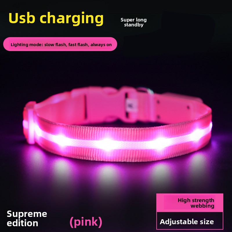 LED Rechargeable Luminous Dog Collar