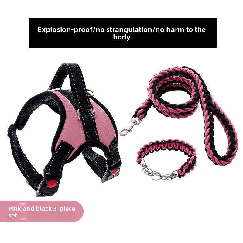 Adjustable Dog Harness with Leash for Medium Large Breeds
