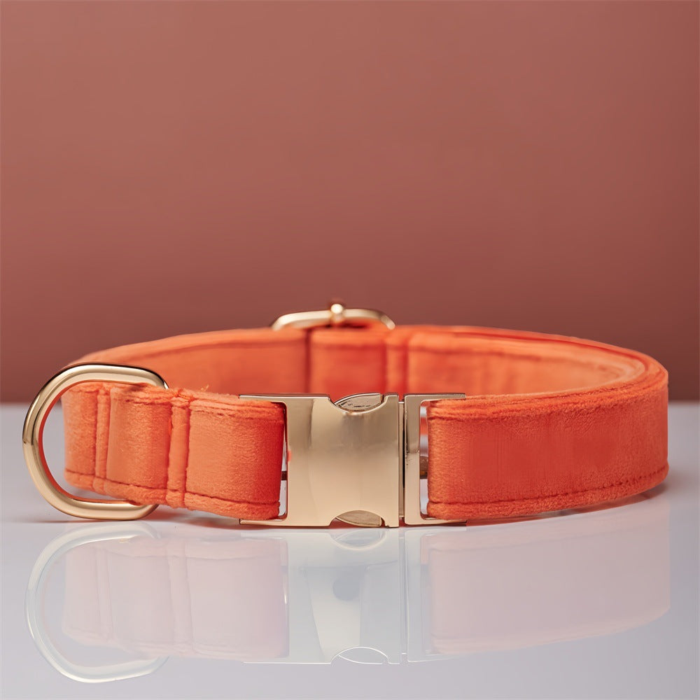 Velvet Dog Collar with Metal Buckle — Adjustable Pet Collar Australia
