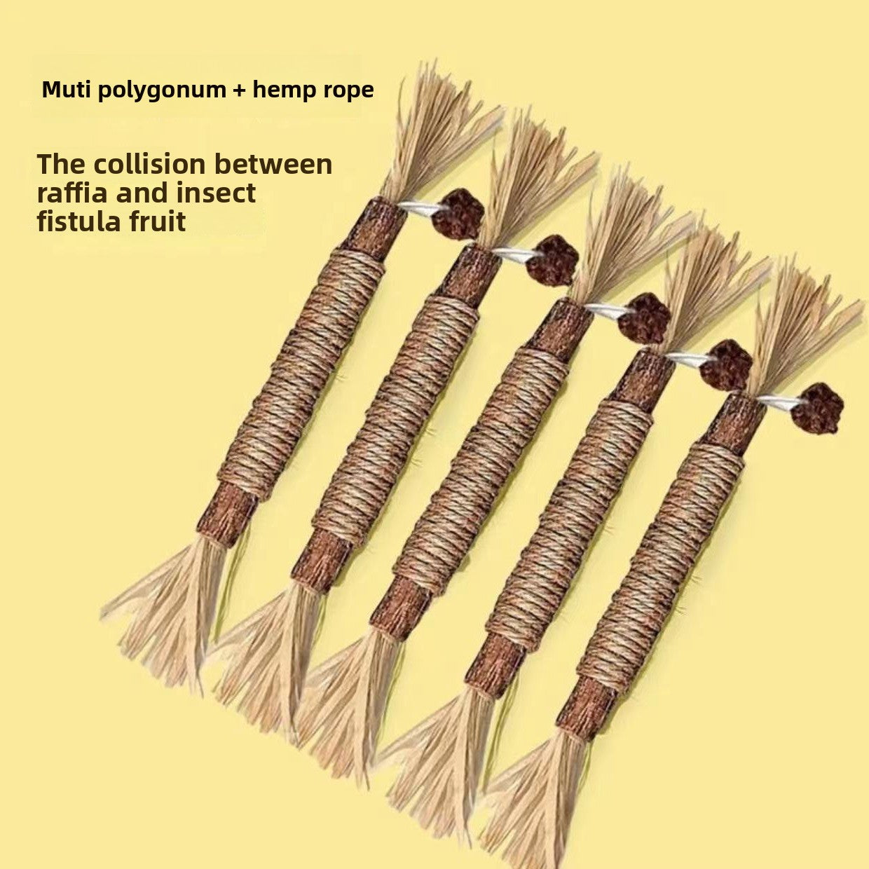 Natural Cotton Rope Cat Chew Toys with Catnip