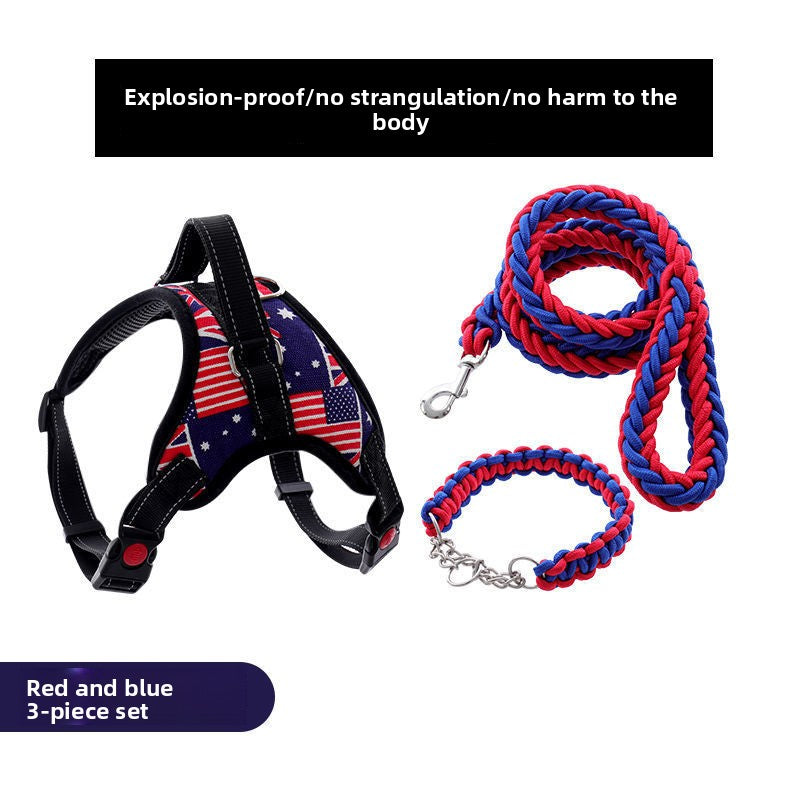 Adjustable Dog Harness with Leash for Medium Large Breeds